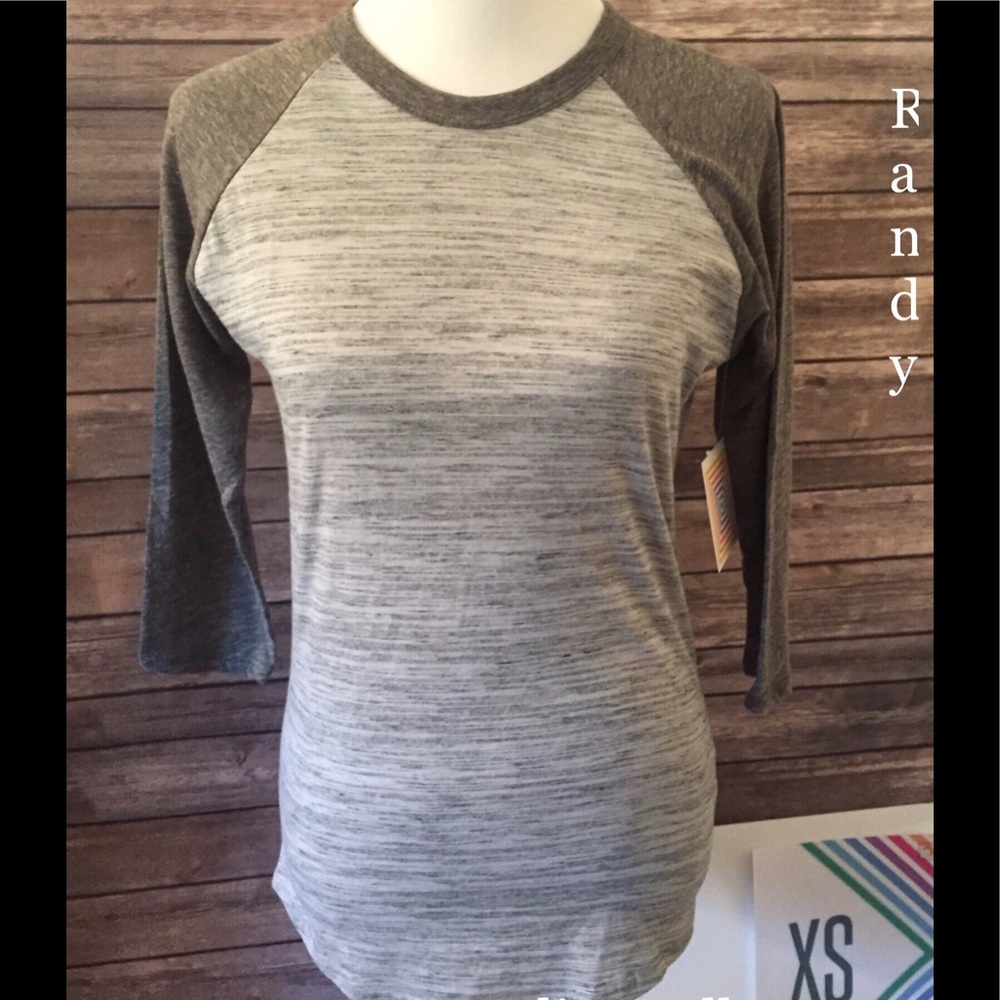 NWT LuLaRoe Randy Ladies Shirt Grey size XS